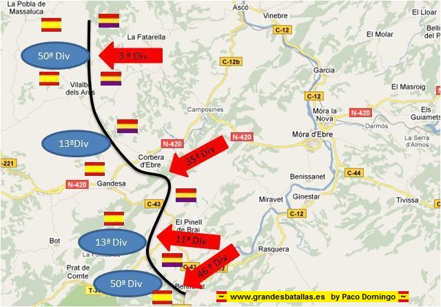 MAXIMA PROFUNDIDAZ DEL EJERCITO REPUBLICANO EN LA BATALLA DEL EBRO